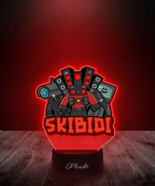 3D LED Lamp with Skibidi Print