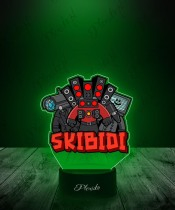 3D LED Lamp with Skibidi Print