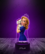 3D LED Lamp with Print Proud Princess Karolina