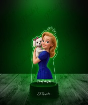 3D LED Lamp with Print Proud Princess Karolina
