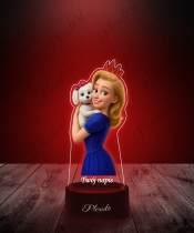 3D LED Lamp with Print Proud Princess Karolina