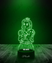 Prinzessin Caroline 3D-LED-Lampe
