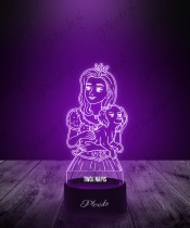 Lampka LED 3D Królewna Karolina