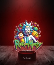 Rick and Morty Planets Printed 3D LED Lamp