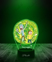 Rick and Morty Printed 3D LED Lamp
