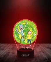 Rick and Morty Printed 3D LED Lamp