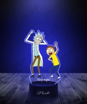 Rick and Morty Series Printed 3D LED Lamp