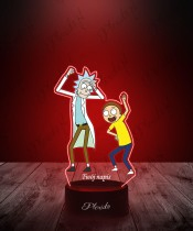 Rick and Morty Series Printed 3D LED Lamp