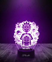 Rick and Morty 3D-LED-Lampe