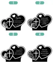 Solar LED Candle for Monument Statuette Two Hearts Silver Decoration Heart 3D