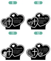 Solar LED Candle for Monument Statuette Two Hearts Silver Decoration Heart 3D