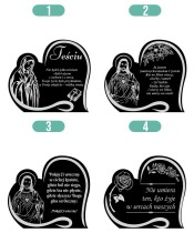 Solar LED Candle for the Grave Heart Statuette with All Saints' Decoration