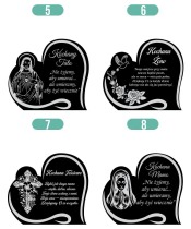 Solar LED Candle for the Grave Heart Statuette with All Saints' Decoration
