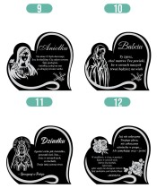 Solar LED Candle for the Grave Heart Statuette with All Saints' Decoration