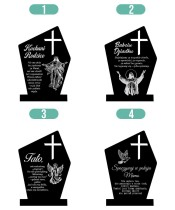 Solar LED Candle Tombstone Statuette Cross With All Saints' Sentence