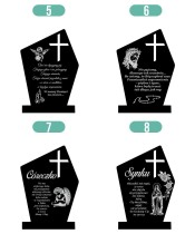 Solar LED Candle Tombstone Statuette Cross With All Saints' Sentence