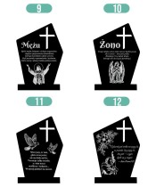 Solar LED Candle Tombstone Statuette Cross With All Saints' Sentence