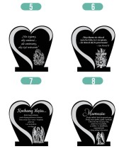 Solar Candle Openwork LED Heart Tombstone Statuette With A Sentence For The Cemetery