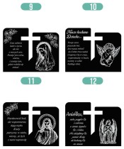 Solar Candle Openwork LED Cut-out Cross Statuette With A Sentence For The Cemetery