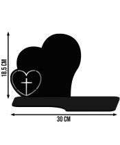 Solarkerze Durchbrochene LED-Herzstatuette mit silberner Dekoration 3D-Muster