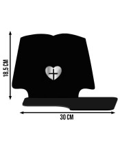 Solarkerze durchbrochene LED-Buchstatuette mit silberner Dekoration 3D-Muster