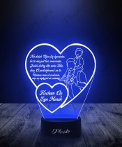 Lampka Nocna LED 3D Serce z Życzeniami