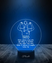 Lampka Nocna LED 3D Statuetka z Życzeniami Dla Taty