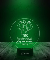 Lampka Nocna LED 3D Statuetka z Życzeniami Dla Taty