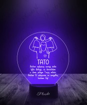 Lampka Nocna LED 3D Statuetka z Życzeniami Dla Taty