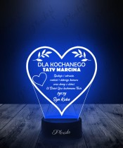 Lampka Nocna LED 3D Dla Kochanego Taty
