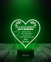 Lampka Nocna LED 3D Dla Kochanego Taty