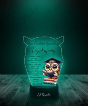 Lampka LED 3D z Nadrukiem Podziękowania Na Koniec Roku Szkolnego
