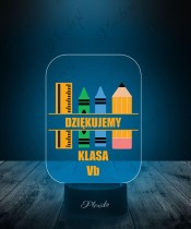 Lampka LED 3D z Nadrukiem Przybory Szkolne
