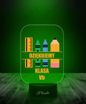 Lampka LED 3D z Nadrukiem Przybory Szkolne