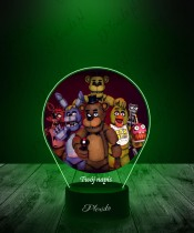 3D LED Lamp with Five Night's At Freddy's Print
