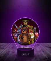 3D LED Lamp with Five Night's At Freddy's Print