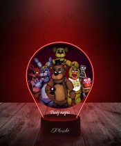 3D LED Lamp with Five Night's At Freddy's Print