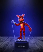 3D LED Lamp with Print Five Night's At Freddy's Foxy
