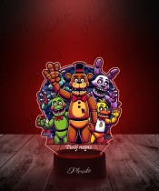 Lampka LED 3D z Nadrukiem Five Night's At Freddy's FNAF