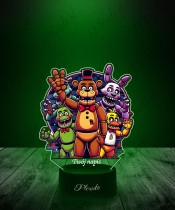 3D LED Lamp with Print Five Night's At Freddy's FNAF