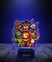 3D LED Lamp with Print Five Night's At Freddy's FNAF