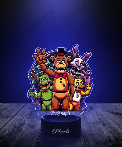 3D LED Lamp with Print Five...