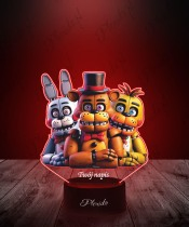 3D-LED-Lampe mit FNAF-Aufdruck Freddy Bonnie Chica