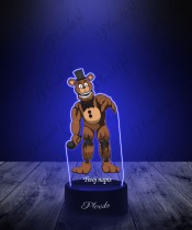 3D LED Lamp with FNAF Freddy Print