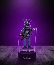 3D LED Lamp with FNAF Bonnie Print