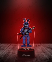 3D LED Lamp with FNAF Bonnie Print