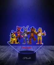 3D LED Lamp with FNAF Animatronics Print