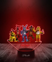 3D LED Lamp with FNAF Animatronics Print