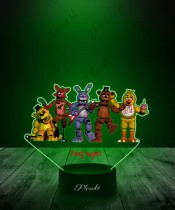 3D LED Lamp with FNAF Animatronics Print