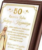 Pamiątka Z Okazji Rocznicy Ślubu Ramka Z Życzeniami Na Prezent Z Grawerem